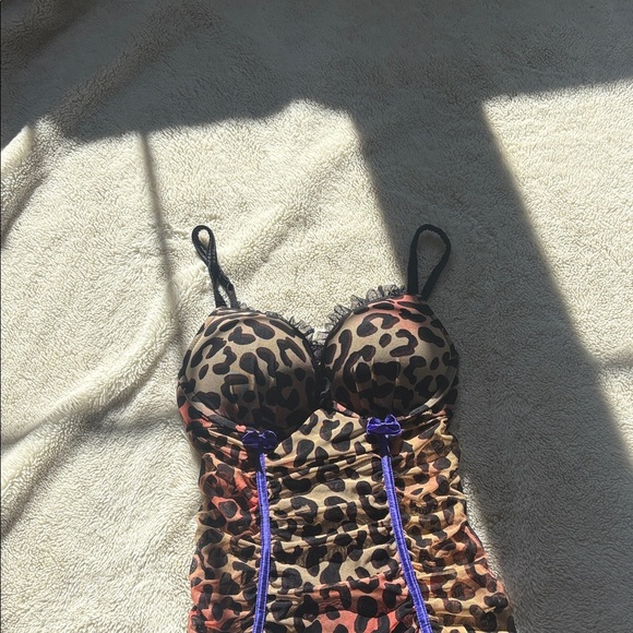 La Senza Leopard Bustier Corset | Size XS | Y2K Aesthetic | Sculpting Push-Up | - Picture 2 of 6